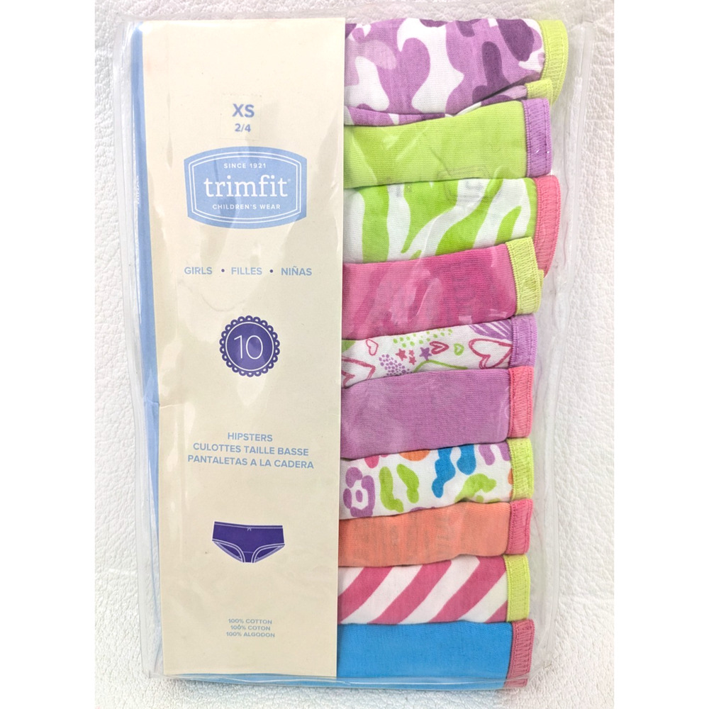 Trimfit Girls Hipster Panties XS Multicolor Underwear